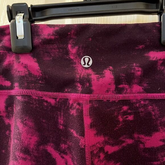 Lululemon Wunder Under Crop Leggings Tie Dye Women's Size 4 - Picture 9 of 10